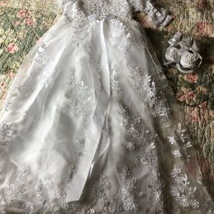 Baby girl white christening dress